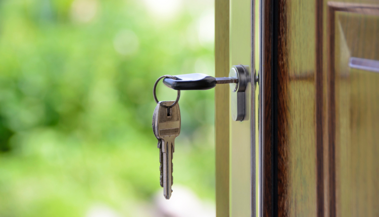 Keys in a door